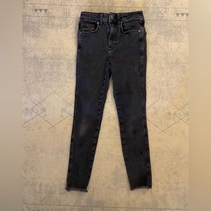 Free People jeans, High waist black denim